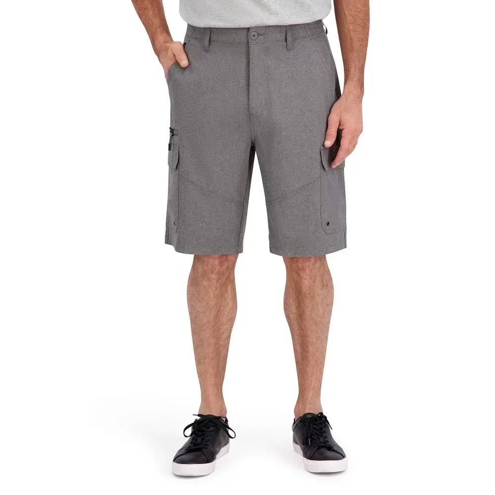 Iron Co. Men's Stretch Hybrid Cargo Shorts Size 38 Grey